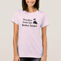 Grandma Kärlek Her Boston Terrier T-Shirt