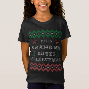 Grandma Kärlek jul, renar och Snö T Shirt