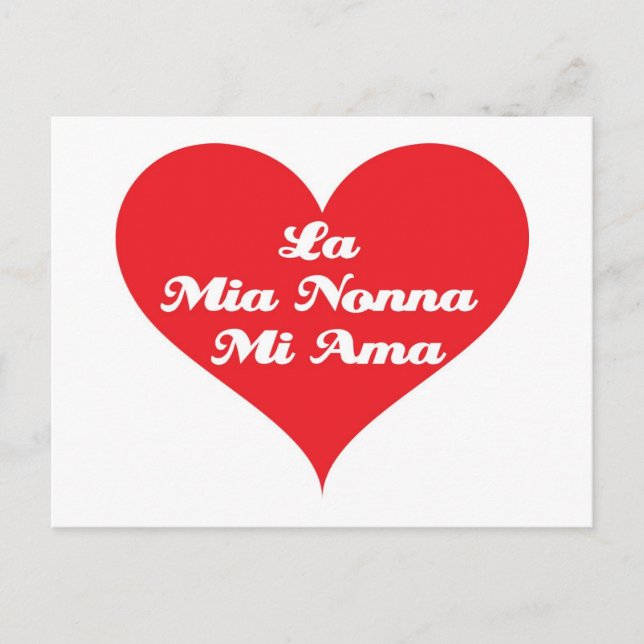 Grandma Kärlek Me italienska Vykort (Framsida)