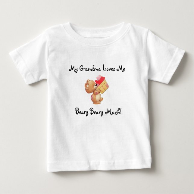 Grandma Kärlek Me Småbarn-Baby Shirt Tröja (Framsida)