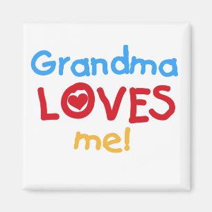 Grandma Kärlek Me T-shirts och presenter Magnet