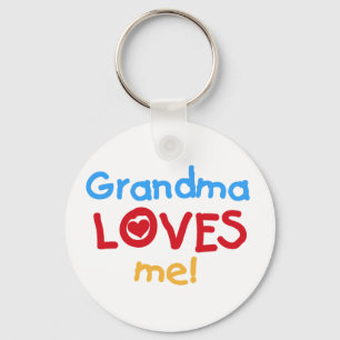 Grandma Kärlek Me T-shirts och presenter Nyckelring