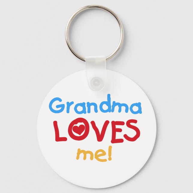 Grandma Kärlek Me T-shirts och presenter Nyckelring (Framsida)