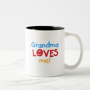 Grandma Kärlek Me T-shirts och presenter Två-Tonad Mugg