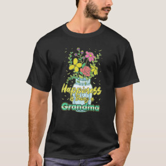 Grandma Life Happness Mors dag Mamma Familj Mamma T Shirt
