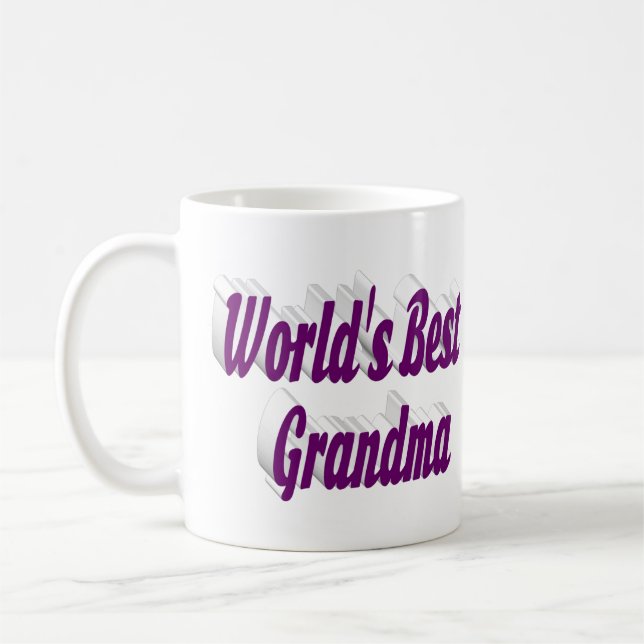 Grandma lila halv typografi kaffemugg (Vänster)