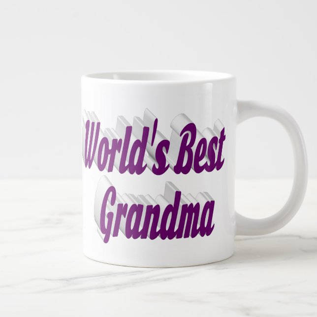 Grandma lila halv typografi Mors dag Jumbo Mugg (Höger)