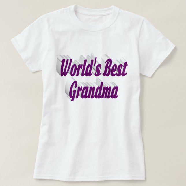 Grandma lila text Mors dag T Shirt (Design framsida)