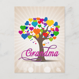 Grandma Livets träd Hearts Vykort