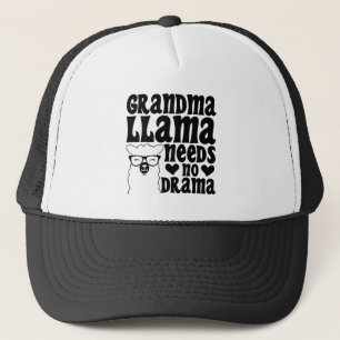 Grandma Llama behöver ingen Drama Cute Granny Humo Keps
