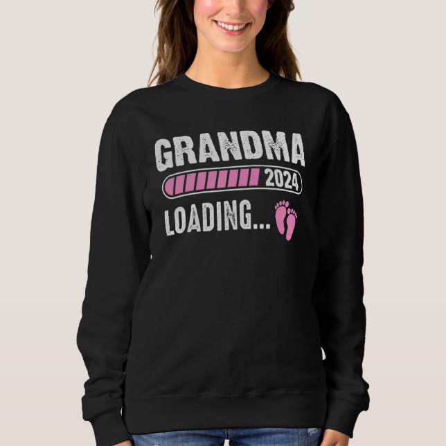 Grandma Loading 2024 Baby Announcement Promoted To T Shirt (Framsida)