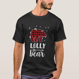 Grandma Lolly Bear Julafton Pajama Red Play Buffal T Shirt