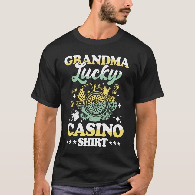 Grandma Lucky Casino Shirt T (Framsida)