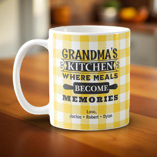Grandma Måltider blir Gult för minnen Kaffemugg