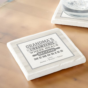 Grandma Måltider blir minnen Stenunderlägg