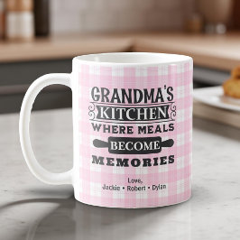 Grandma Måltider blir Rosa för minnen Kaffemugg