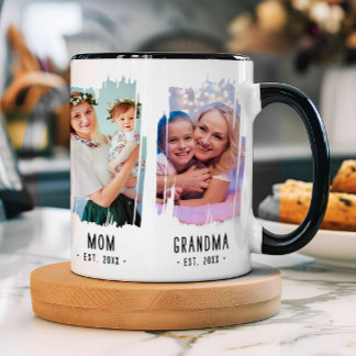 Grandma Milestones Photos & Years Anpassningsbar T Mugg