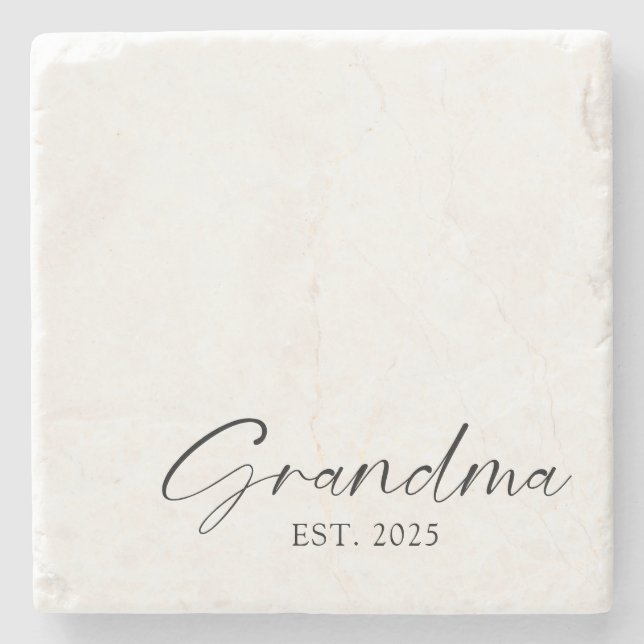 Grandma Minimalist Simple Script Personlig Stenunderlägg (Framsidan)