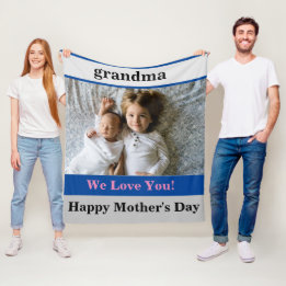 Grandma Mors dag Fleecefilt