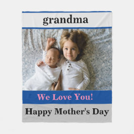 Grandma Mors dag Fleecefilt