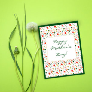 Grandma mors dag Mönster (vilda blommor) Vykort