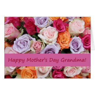 Grandma Mors dag ro-kort Hälsningskort