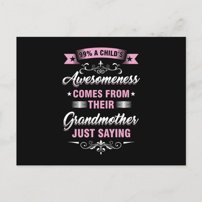 Grandma Nana Granny Funny Grandmom Family Gift 99  Vykort (Framsida)
