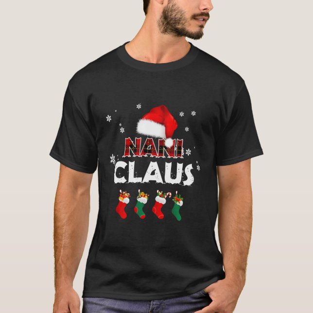 Grandma Nani Claus Santa Pajama T Shirt (Framsida)