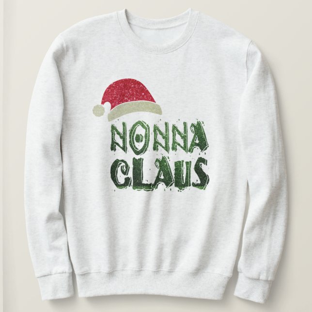 Grandma Nonna Claus jul Jultomten Sweatsh T Shirt (Design framsida)