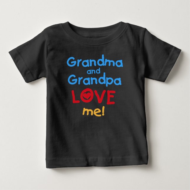 Grandma och Grandpa Kärlek Me T Shirt (Framsida)