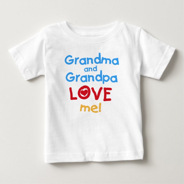 Grandma och Grandpa Kärlek Me Tee (Framsida)