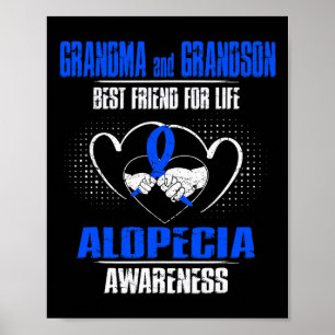 GRANDMA OCH GRANDSON BEST FRIEND OF LIFE ALOPECIA POSTER