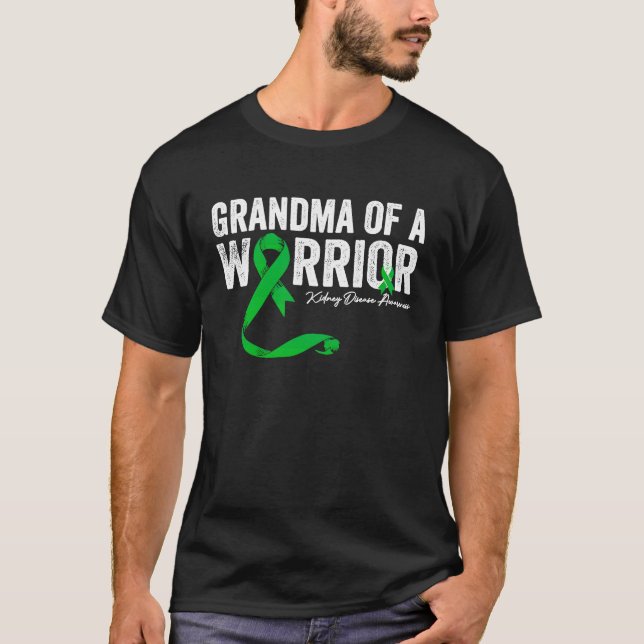 Grandma of a Warrior Kidney Disease Awareness T Shirt (Framsida)