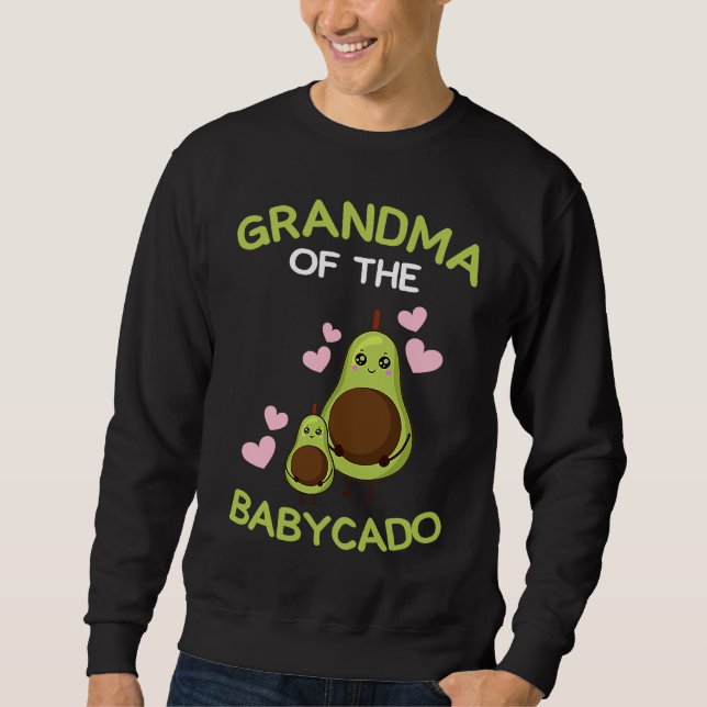 Grandma of the babycado avocado mamacado Guacamole Lång Ärmad Tröja (Framsida)