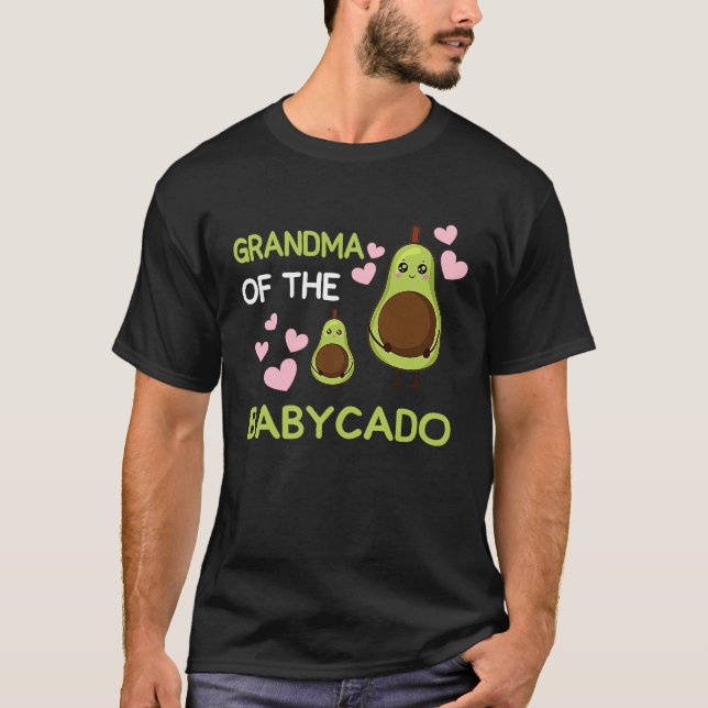 Grandma of the babycado avocado mamacado Guacamole T Shirt (Framsida)