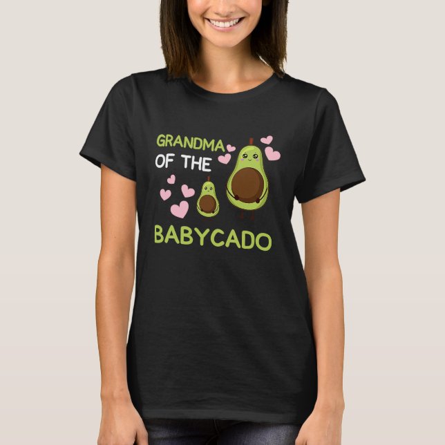 Grandma of the babycado avocado mamacado Guacamole T Shirt (Framsida)