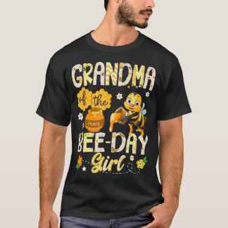 Grandma Of The Bee-Day Girl Funny Bee Birthday Gir T Shirt