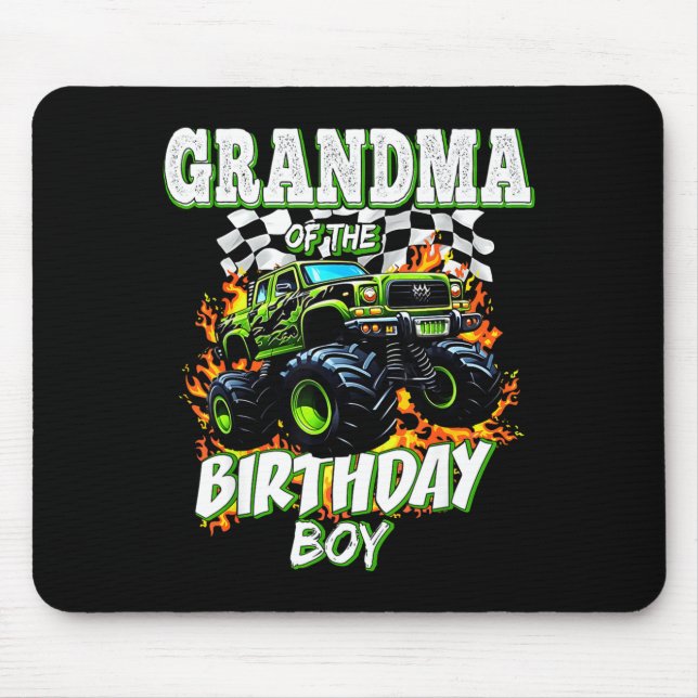 Grandma Of The Birthday Boy Monster Truck Birthday Musmatta (Framsidan)