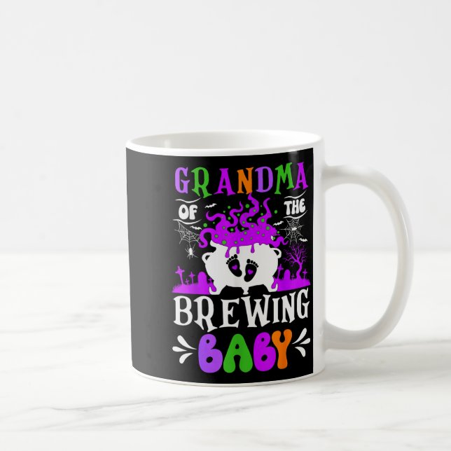Grandma Of The Brewing Baby Grandma To Be Hallowee Kaffemugg (Höger)