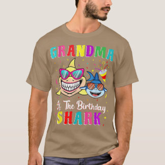 Grandma Of The Shark Birthday Family Birthday Gran T Shirt