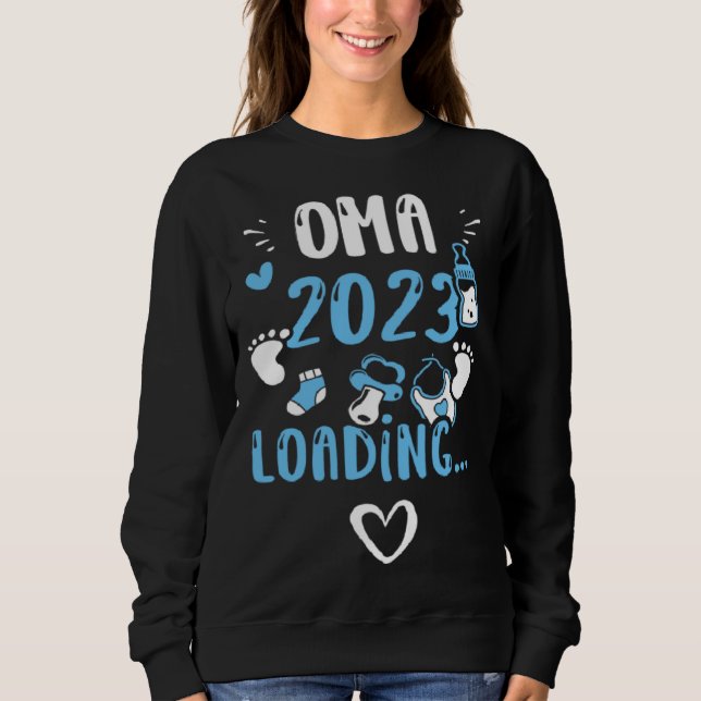 Grandma Oma 2023 Loading   Baby Boy Sayings T Shirt (Framsida)