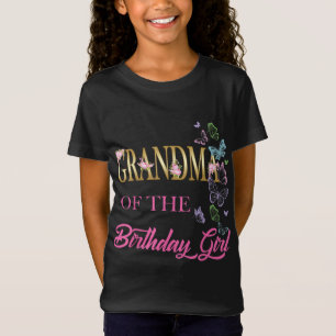 Grandma One First Birthday Matching Family Butterf T Shirt