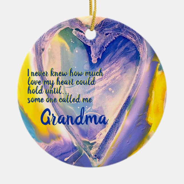 Grandma Pasent Heart Ornament (Framsidan)