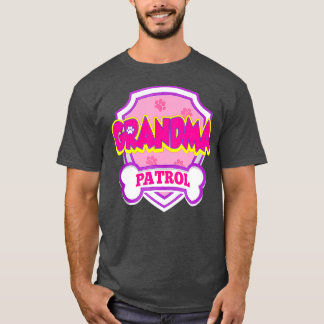 Grandma Patrol Hund Funny Gift Födelsedagsfest Day T Shirt