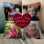 GRANDMA Personlig Photo Collage Heart-skript Kudde<br><div class="desc">GRANDMA Personlig Photo Collage Heart-skript</div>