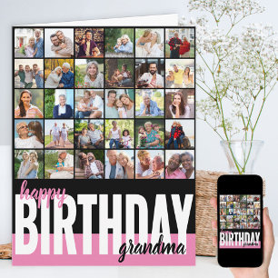 Grandma Photo Collage 31 Bild Grattis på födelseda Kort