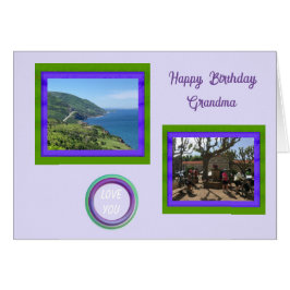 Grandma Photo Collage Birthday Card Hälsningskort
