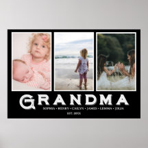 Grandma Photo Collage – Custom Grandkids Names