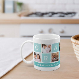 Grandma Photo Collage & Grandchildren Namn Kaffemugg