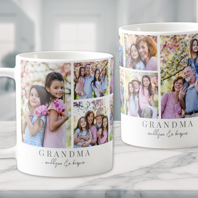 Grandma Photo Collage Kaffemugg (Grandma Photo Collage Coffee Mug)